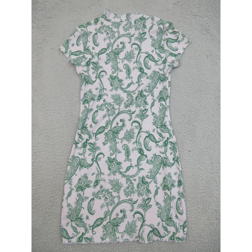 Urban Outfitters Dress Womens M Green Paisley Print Mock Neck Y2K Goblincore - Picture 2 of 16